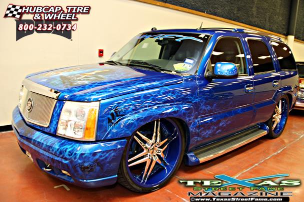 vehicle gallery/cadillac escalade dub big homie shooz s145 26X10  Chrome w/Black (Paintable) Inserts wheels and rims
